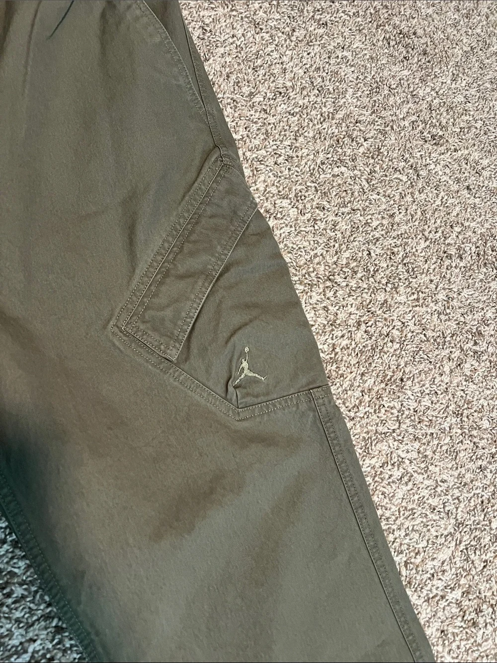Jordan Men's Olive Green Cargo Pants with Utility Pockets
